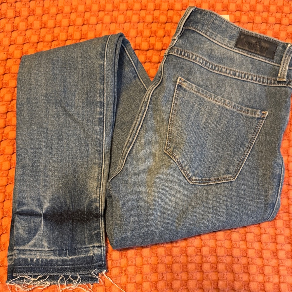 Hollister Light Blue High-Rise Skinny Jeans